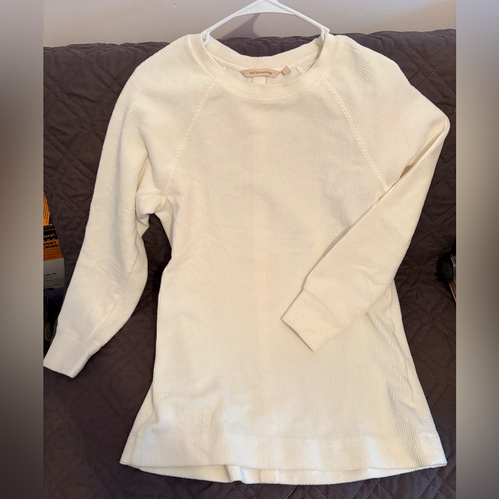 Soft Surroundings Size XS Women’s Caroline Pullover Sweater Ivory
